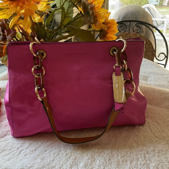 Emma and Sophia Saffiano  leather bag - Picture 1 of 12